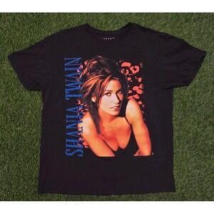 Shania Twain Shirt Men Large Black Graphic Country Music Band Tour Official